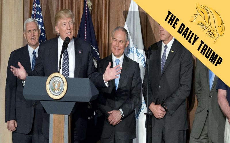 Donald Trump signe un décret annulant la politique environnementale de Barack Obama