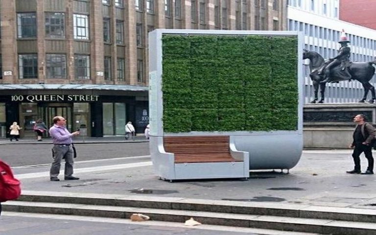 Un mur végétal susceptible d’absorber autant de CO2 que 275 arbres