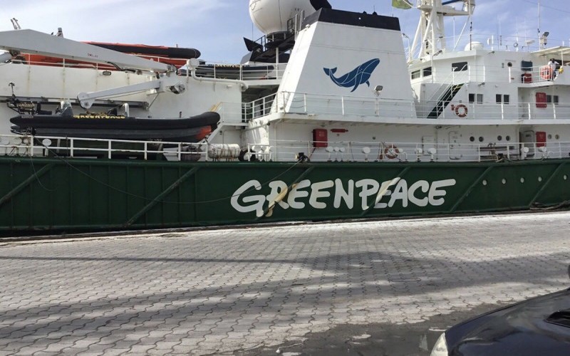 Protection de l’environnement : le navire de Greenpeace à Douala pour la première étape de sa tournée