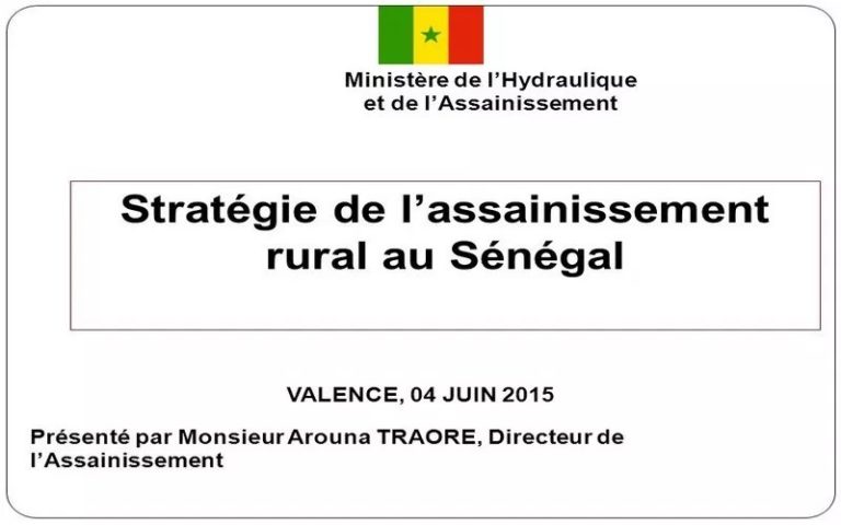 Une nouvelle stratégie d’assainissement bientôt pratiquée en milieu rural au Sénégal