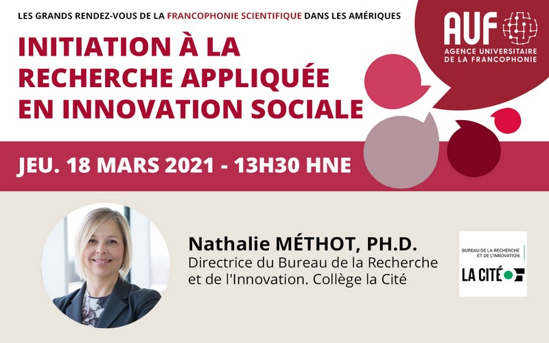 Webinaire : Initiation à la recherche appliquée en innovation sociale, le 18 mars 2021