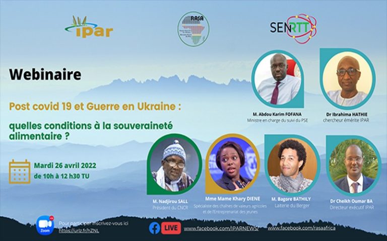 Animation scientifique sur « Post-Covid-19 et guerre en Ukraine : quelles conditions à la souveraineté alimentaire au Sénégal ? »