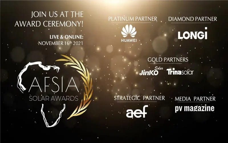 L’AFSIA et Africa Energy Forum célèbrent les lauréats dans 13 catégories lors des AFSIA Solar Awards 2022