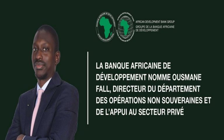 La BAD nomme Ousmane Fall au poste de directeur des opérations non souveraines et de l’appui au secteur privé