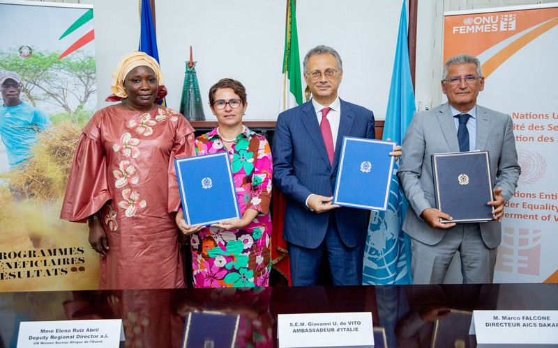 La coopération italienne accompagne ONU Femmes pour renforcer la résilience des femmes vivant aux frontières du Sénégal et du Mali