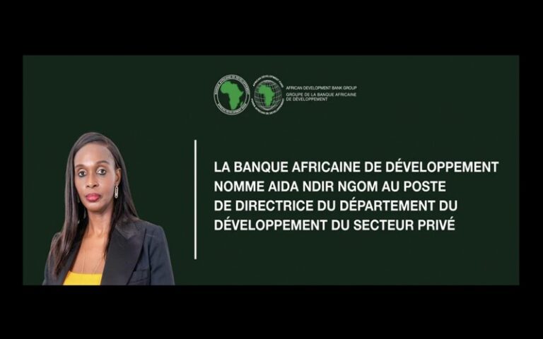 La Sénégalaise Aida Ndir Ngom nommée directrice du Département du développement du secteur privé de la BAD