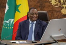 Le président Sénégalais, Macky Sall, en visioconférence sur les enjeux du Pacte de Paris