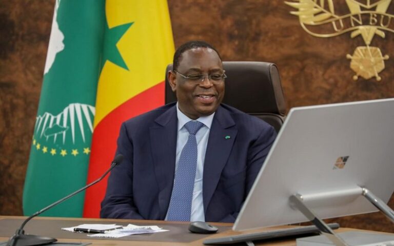 Le président Sénégalais, Macky Sall, en visioconférence sur les enjeux du Pacte de Paris