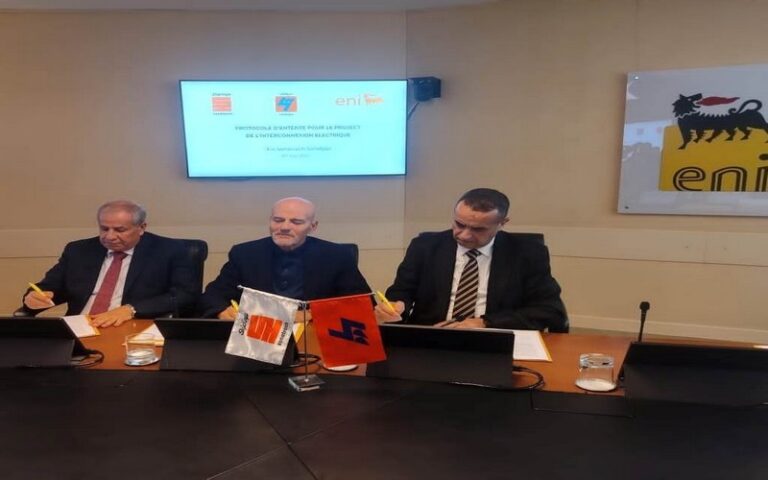 Sonelgaz et Sonatrach signent un protocole d’entente avec ENI concernant le projet d’interconnexion électrique en Algérie