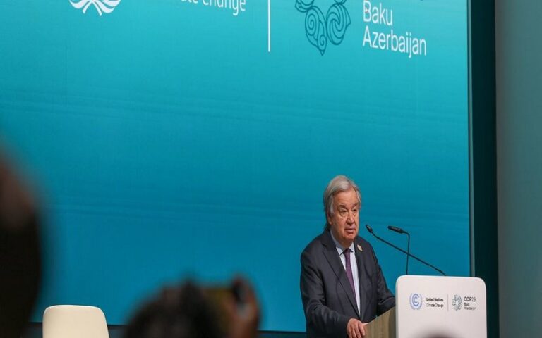 COP 29 à Bakou : António Guterres appelle à un accord ambitieux sur le financement climatique pour éviter l&rsquo;échec