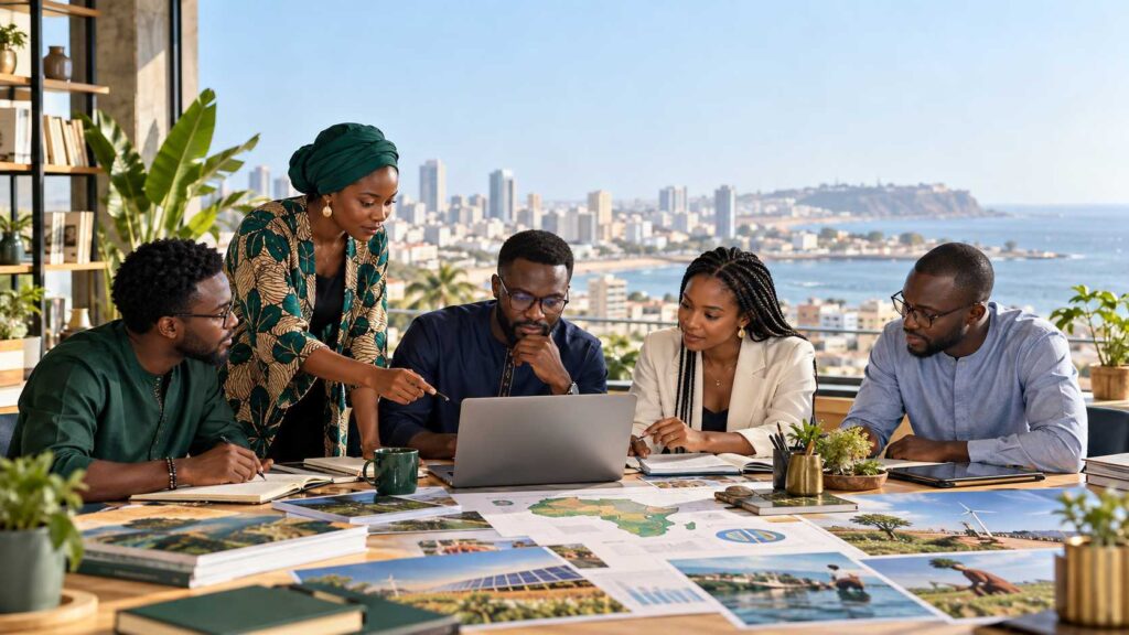 Une équipe africaine explore le nouvel écosystème VivAfrik reliant médias, connaissances, expertises et solutions.